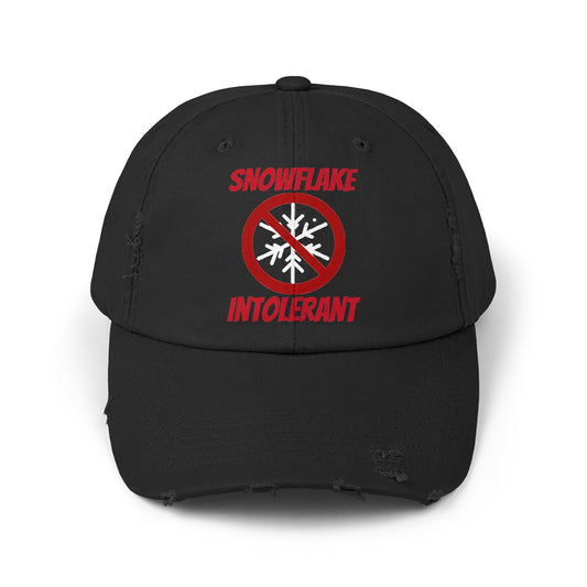 Snowflake Intolerant Unisex Distressed Cap