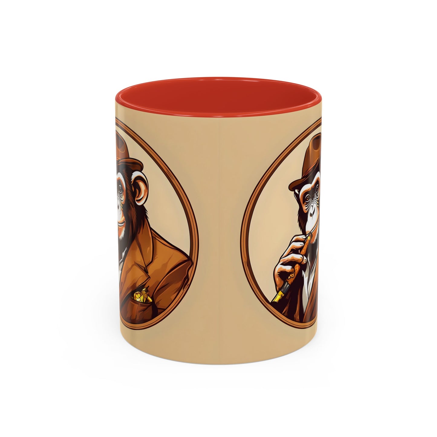 Cigar Monkey Accent Coffee Mug, 11oz