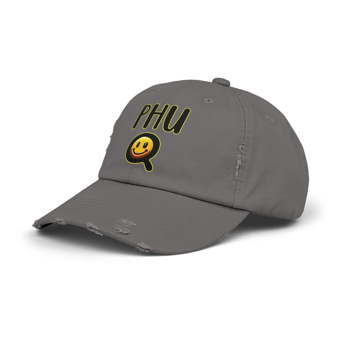 PHU Q Smiling Unisex Distressed Cap