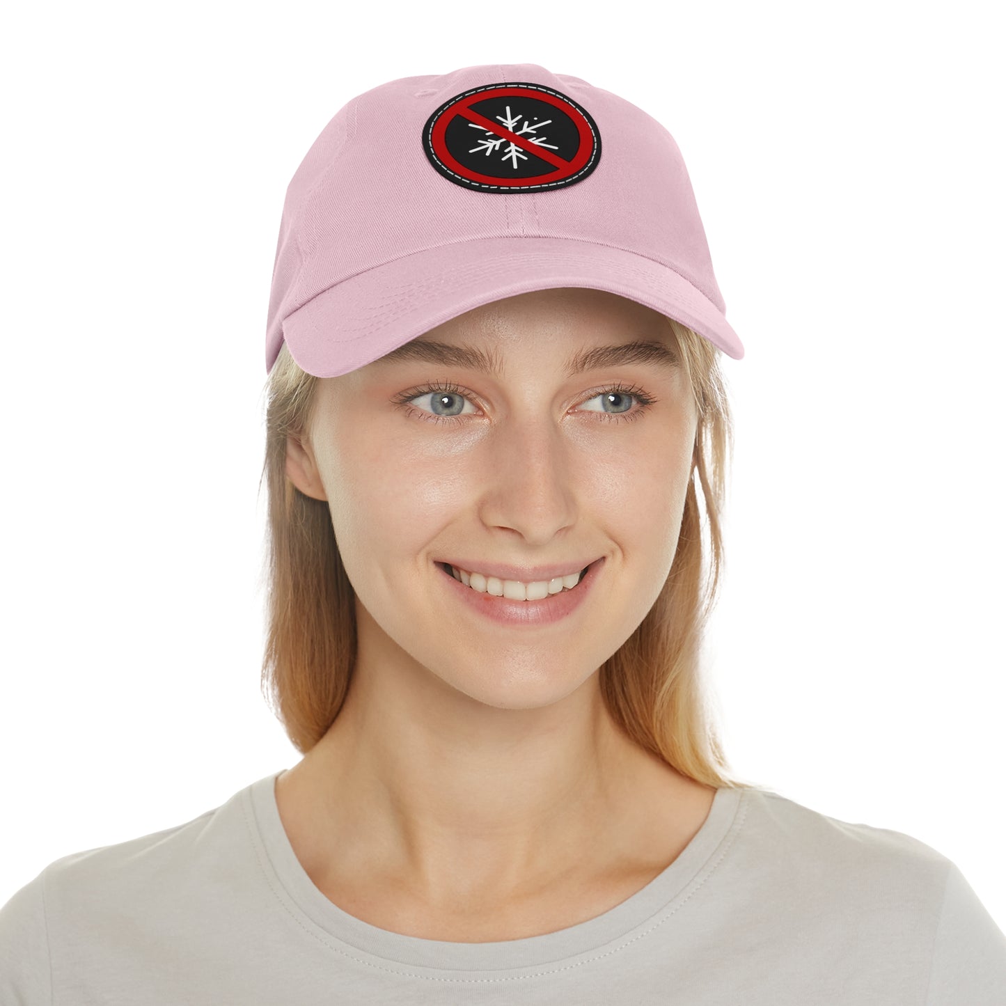No Snowflakes Dad Hat with Leather Patch (Round)