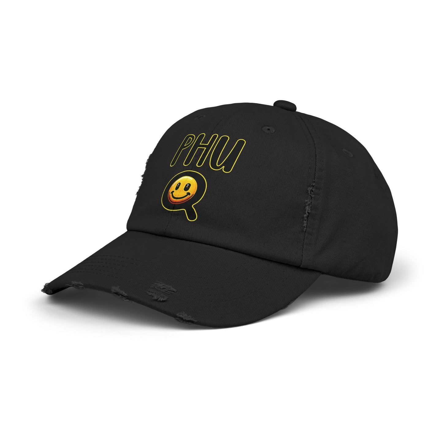 PHU Q Smiling Unisex Distressed Cap