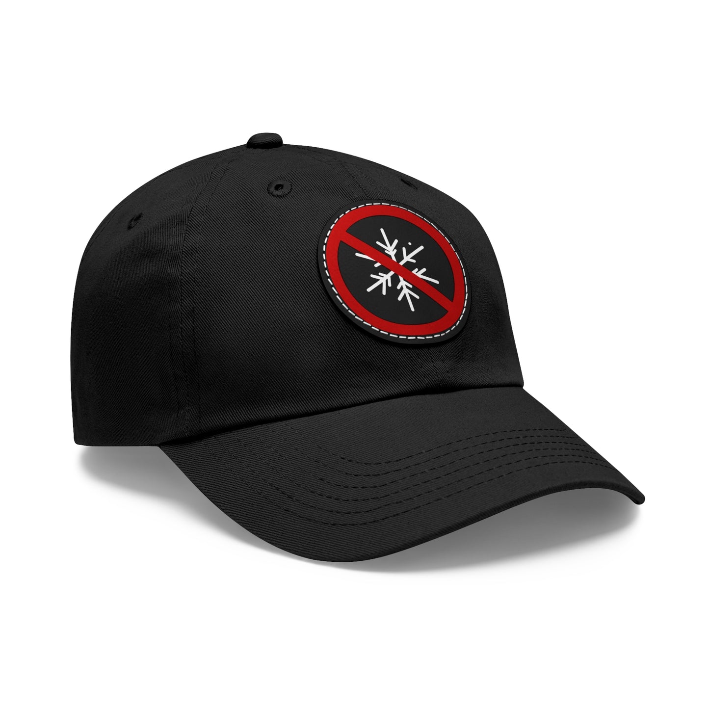 No Snowflakes Dad Hat with Leather Patch (Round)