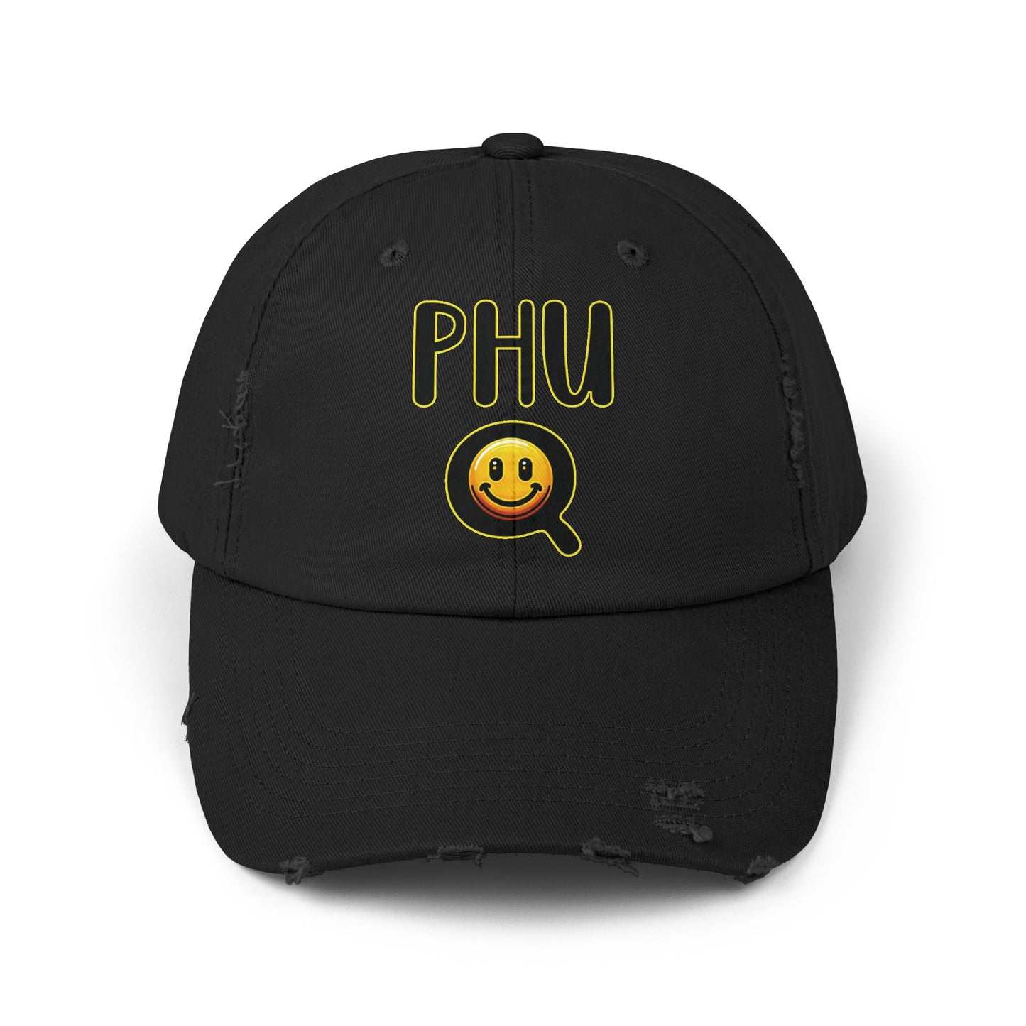 PHU Q Smiling Unisex Distressed Cap