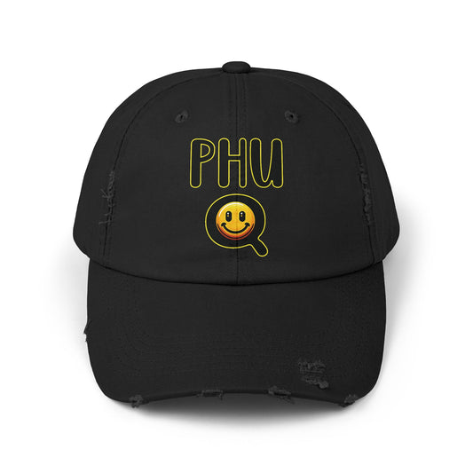 PHU Q Smiling Unisex Distressed Cap